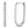 Thumbnail Image 1 of Shy Creation Diamond Curved Hoop Earrings 1/15 ct tw 14K White Gold J-SC55014488H0.60