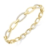 Thumbnail Image 1 of Shy Creation Diamond Chain Link Bangle Bracelet 1/2 ct tw 14K Yellow Gold J-SC55012131V2ZS