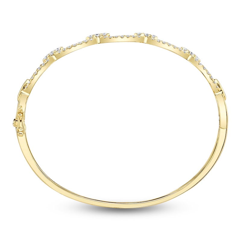 Main Image 2 of Shy Creation Diamond Chain Link Bangle Bracelet 1-1/8 ct tw 14K Yellow Gold J-SC55012131ZS