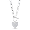 Thumbnail Image 1 of Shy Creation Diamond Heart Toggle Necklace 1/2 ct tw 14K White Gold 18&quot; J-SC55022369