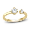 Thumbnail Image 1 of Lab-Created Diamond Buttercup Open Cuff Ring 1/2 ct tw 14K Yellow Gold