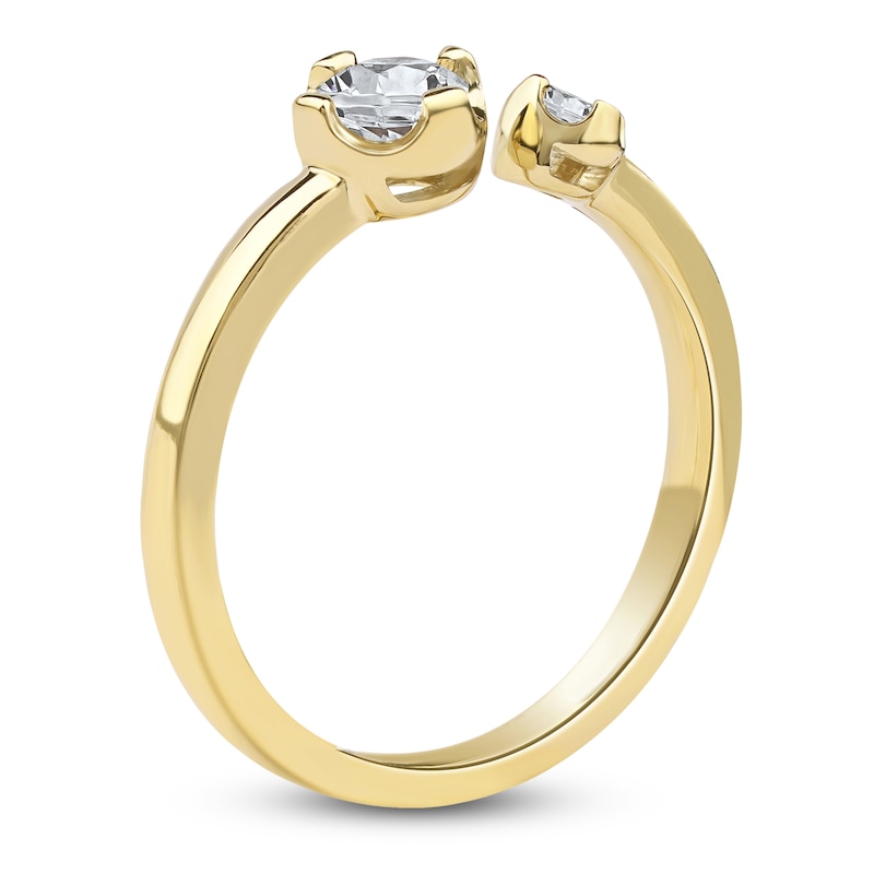 Main Image 2 of Lab-Created Diamond Buttercup Open Cuff Ring 1/2 ct tw 14K Yellow Gold