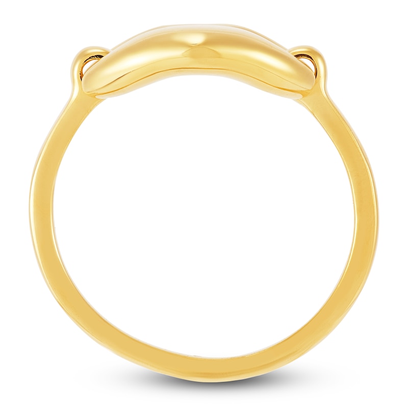 Main Image 3 of Italia D'Oro Heart Mariner Link Ring 14K Yellow Gold