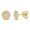 Thumbnail Image 2 of Shy Creation Diamond Circle Stud Earrings 1/8 ct tw 14K Yellow Gold SC55002270