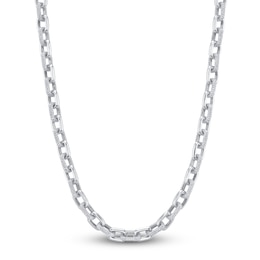 Shy Creation Diamond Alternating Link Necklace 8-1/8 ct tw 14K White Gold 16&quot; SC55014093Z16