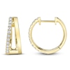 Thumbnail Image 3 of Shy Creation Diamond Split Hoop Earrings 1/4 ct tw 14K Yellow Gold SC55024883D0.65