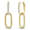 Thumbnail Image 2 of Shy Creation Diamond Twist Double Hoop Earrings 1/3 ct tw 14K Yellow Gold SC55024992