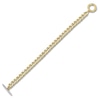 Thumbnail Image 1 of Shy Creation Diamond Toggle Curb Chain Bracelet 1/6 ct tw 14K Yellow Gold 7&quot; SC55025179RD