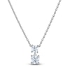 Thumbnail Image 0 of Blue Nile X Jared Diamond Two-Stone Necklace 3/4 ct tw 14K White Gold 18"