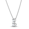 Thumbnail Image 2 of Blue Nile X Jared Diamond Two-Stone Necklace 3/4 ct tw 14K White Gold 18"