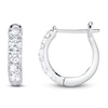 Thumbnail Image 1 of Shy Creation Diamond Five-Stone Hoop Earrings 3/4 ct tw 14K White Gold SC22006121V2