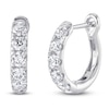 Thumbnail Image 2 of Shy Creation Diamond Five-Stone Hoop Earrings 3/4 ct tw 14K White Gold SC22006121V2