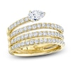 Thumbnail Image 1 of Shy Creation Pear-Shaped Diamond Spiral Ring 1-1/5 ct tw 14K Yellow Gold SC22007574Z7