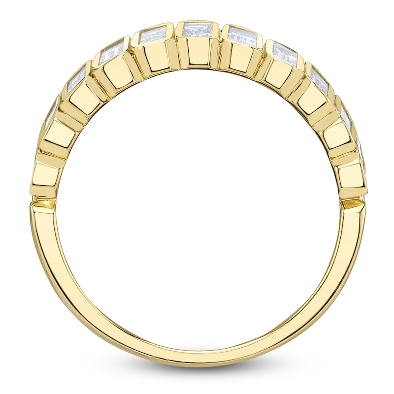 Main Image 3 of Shy Creation Baguette-Cut Diamond Bezel-Set Ring 3/4 ct tw 14K Yellow Gold SC22008779Z7