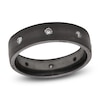 Thumbnail Image 0 of 6mm Diamond Station Wedding Band 1/3 ct tw Black Tantalum