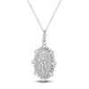 Thumbnail Image 2 of Rose Birth Flower Diamond Necklace 1/4 ct tw Sterling Silver 18&quot;