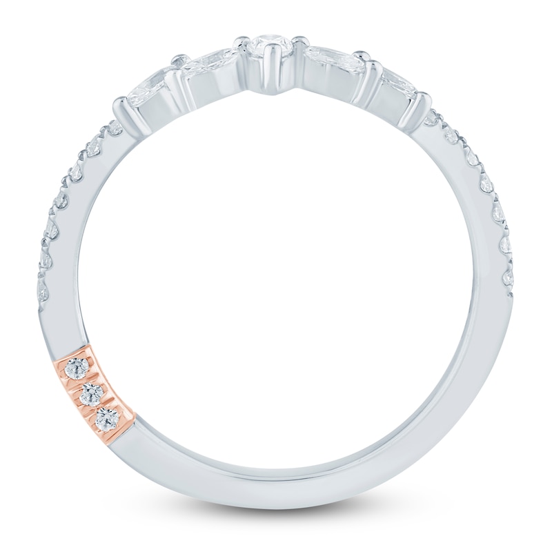 Main Image 4 of Pnina Tornai Pear, Marquise & Round-Cut Diamond Contour Wedding Band 1/3 ct tw 14K White Gold