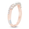 Thumbnail Image 2 of Pnina Tornai Cultured Pearl & Diamond Curved Anniversary Ring 1/6 ct tw 14K Rose Gold