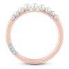 Thumbnail Image 4 of Pnina Tornai Cultured Pearl & Diamond Curved Anniversary Ring 1/6 ct tw 14K Rose Gold