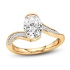 Thumbnail Image 1 of J'Lure Oval Step-Cut Lab-Created Diamond Bypass Engagement Ring 2-1/5 ct tw 18K Yellow Gold