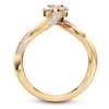 Thumbnail Image 2 of J'Lure Oval Step-Cut Lab-Created Diamond Bypass Engagement Ring 2-1/5 ct tw 18K Yellow Gold