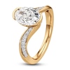 Thumbnail Image 4 of J'Lure Oval Step-Cut Lab-Created Diamond Bypass Engagement Ring 2-1/5 ct tw 18K Yellow Gold