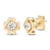 Thumbnail Image 2 of Unspoken Diamond Halo Solitaire Stud Earrings 1/4 ct tw 14K Yellow Gold (I1/I)