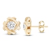 Thumbnail Image 1 of Unspoken Diamond Halo Solitaire Stud Earrings 1/2 ct tw 14K Yellow Gold (I1/I)