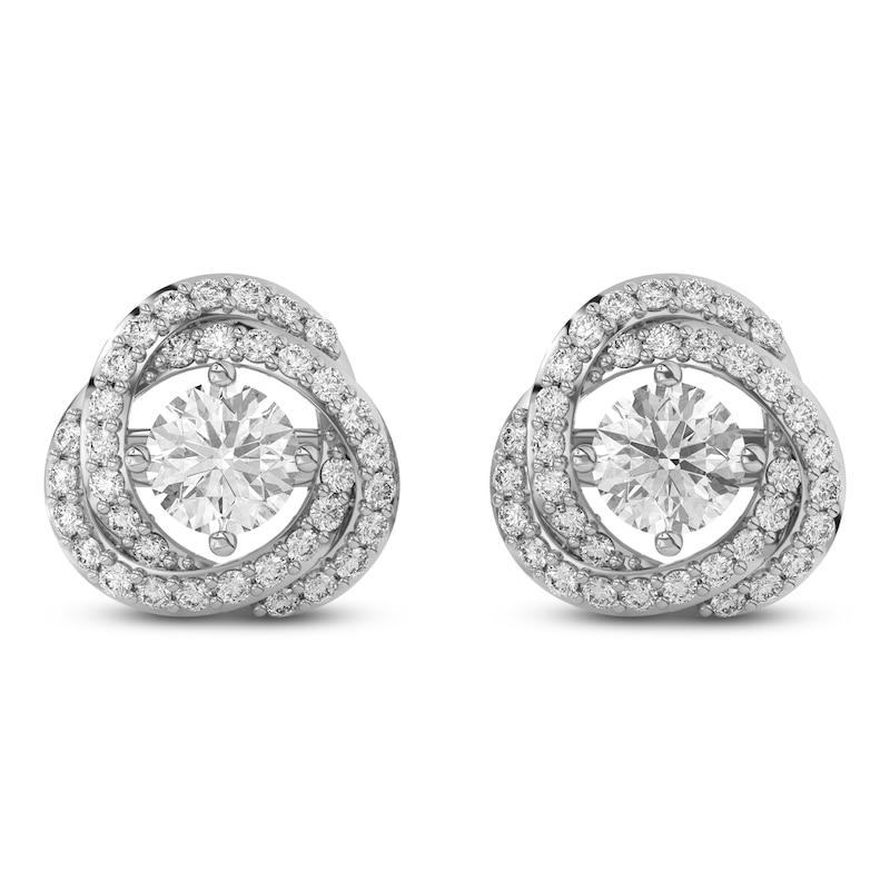 Main Image 3 of Lab-Created Diamond Twist Earring Jackets 1/2 ct tw ct tw 10K White Gold