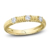 Thumbnail Image 1 of Shy Creation Diamond Three-Stone Ribbed Ring 1/5 ct tw 14K Yellow Gold