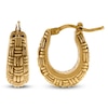 Thumbnail Image 3 of Italia D'Oro Basketweave Hoop Earrings 14K Yellow Gold