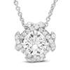 Thumbnail Image 1 of Unspoken Diamond Halo Necklace 1-7/8 ct tw 14K White Gold 18&quot;