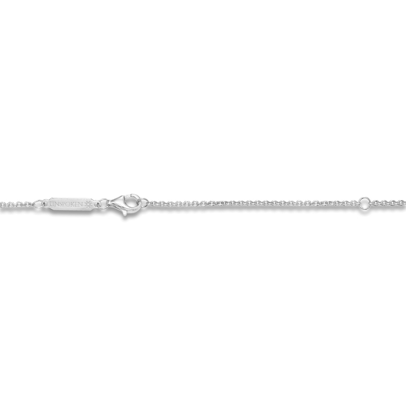 Main Image 3 of Unspoken Diamond Halo Necklace 1-7/8 ct tw 14K White Gold 18&quot;