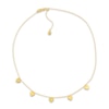 Thumbnail Image 1 of 5-Dangle Heart Choker 14K Yellow Gold 16&quot; Adj.