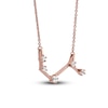 Thumbnail Image 1 of Diamond Aries Constellation Pendant Necklace 1/6 ct tw Round 14K Rose Gold