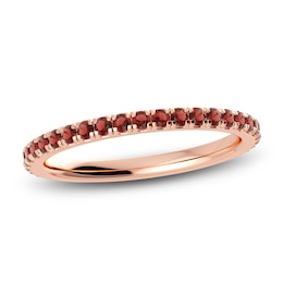 Juliette Maison Natural Garnet Eternity Ring 10K Rose Gold