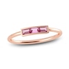Thumbnail Image 0 of Juliette Maison Natural Pink Tourmaline Baguette Bar Ring 10K Rose Gold