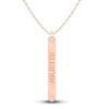 Thumbnail Image 1 of Juliette Maison Diamond Engravable Pendant Necklace Diamond Accents 10K Rose Gold