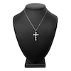 Thumbnail Image 4 of Diamond Cross Pendant Necklace 1 ct tw Round/Baguette 14K White Gold 18&quot;