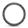 Thumbnail Image 4 of Men's Hammered Edge Wedding Band Black Zirconium 8.0mm