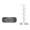 Thumbnail Image 5 of Men's Hammered Edge Wedding Band Black Zirconium 8.0mm