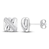 Thumbnail Image 1 of Y-Knot Diamond Stud Earrings 1/15 ct tw Round 14K White Gold