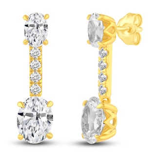 Diana 4-Diamond Drop Earring Backing Yellow Gold / Pair