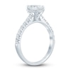 Thumbnail Image 2 of Diamond Hidden Halo Engagement Ring 1-1/2 ct tw Oval/Round 14K White Gold