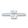 Thumbnail Image 3 of Diamond Hidden Halo Engagement Ring 1-1/2 ct tw Oval/Round 14K White Gold