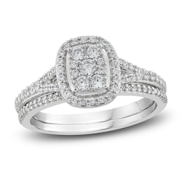 Diamond Bridal Set 1/2 ct tw Round 14K White Gold