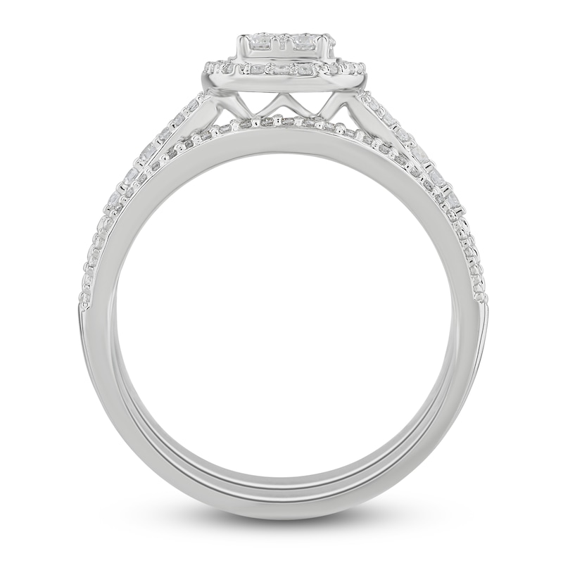 Main Image 2 of Diamond Bridal Set 1/2 ct tw Round 14K White Gold