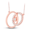 Thumbnail Image 1 of Diamond Pendant Necklace 1/2 ct tw Round 14K Rose Gold 18"