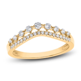 Diamond Stackable Anniversary Band 1/4 ct tw Round 14K Yellow Gold