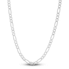 Thumbnail Image 0 of Men's Solid Figaro Chain Necklace 14K White Gold 20" 4.6mm